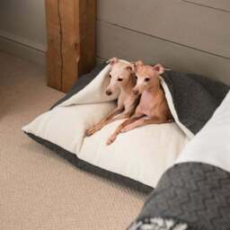Lords and Labradors Boucle Sleepy Burrow Dog Bed - thumbnail 2