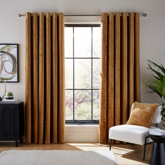 Cashton Chenille Heavyweight Eyelet Curtains - image 1