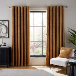 Cashton Chenille Heavyweight Eyelet Curtains - thumbnail 1