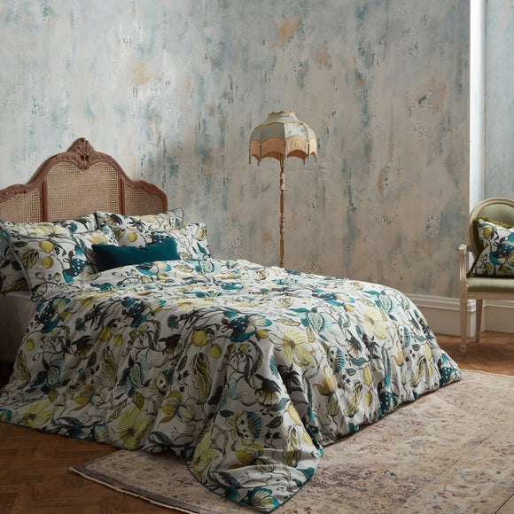EW by Edinburgh Weavers Morton Floral 100% Cotton Sateen Duvet Cover & Pillowcase Set - image 1