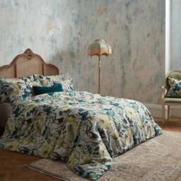 EW by Edinburgh Weavers Morton Floral 100% Cotton Sateen Duvet Cover & Pillowcase Set - thumbnail 1