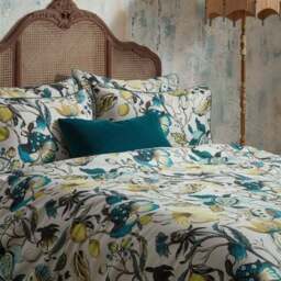 EW by Edinburgh Weavers Morton Floral 100% Cotton Sateen Duvet Cover & Pillowcase Set - thumbnail 3