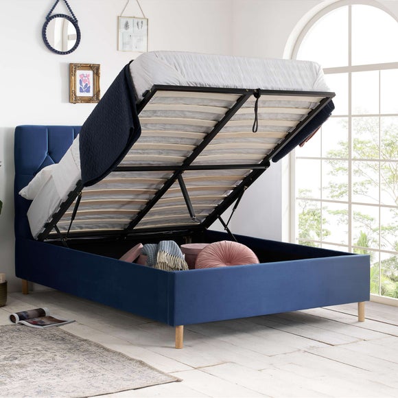Loxley Velvet Ottoman Bed Frame - image 1