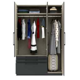 Foster Triple 3 Drawer Wardrobe - thumbnail 4