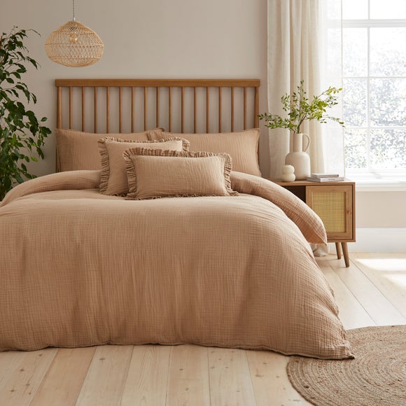 Cotton Muslin Duvet Cover and Pillowcase Set - image 1