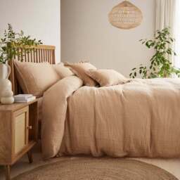 Cotton Muslin Duvet Cover and Pillowcase Set - thumbnail 6