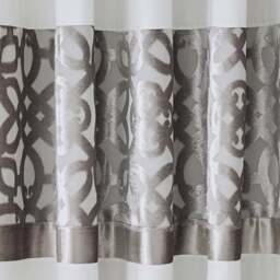 Catherine Lansfield Natural Lattice Cut Velvet Eyelet Curtains - thumbnail 3
