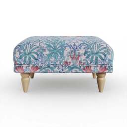Jolene William Morris Woodland Weeds Print Velvet Footstool - thumbnail 6