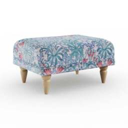 Jolene William Morris Woodland Weeds Print Velvet Footstool - thumbnail 5