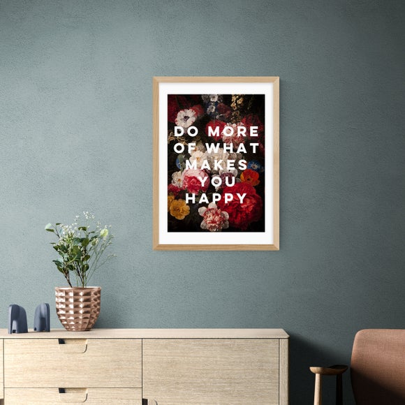 East End Prints Do More Of What Makes You Happy Framed Print - image 1