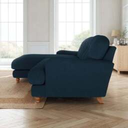 Martha Matte Plush Velvet Corner Chaise Sofa - thumbnail 2