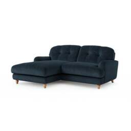 Martha Matte Plush Velvet Corner Chaise Sofa - thumbnail 6