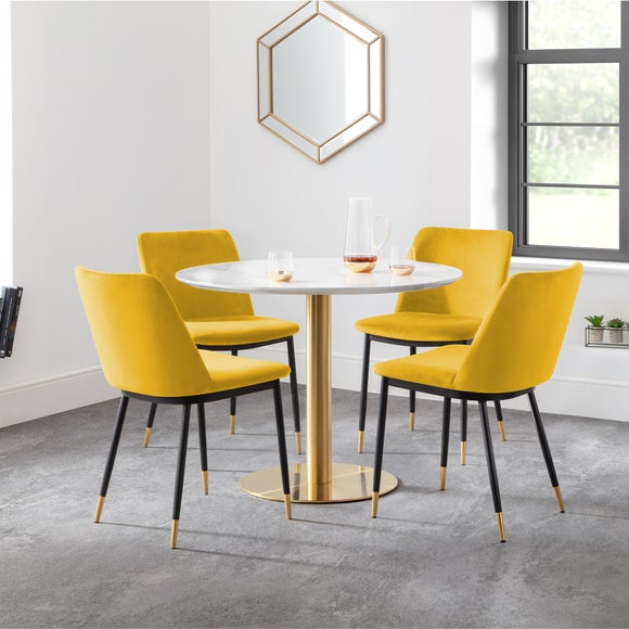 Palermo 4 Seater Round Dining Table with 4 Delaunay Chairs - image 1
