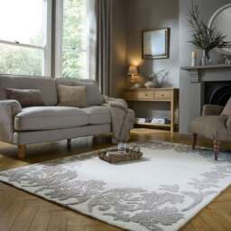 Churchgate Mowsley Floral Wool Border Rug - thumbnail 1
