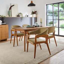 Hugh Dining Chair, Velvet - thumbnail 2