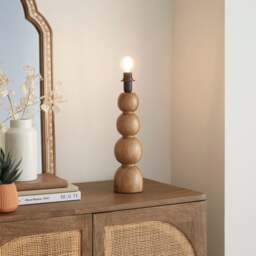 Fern Bobble Wooden Table Lamp Base - thumbnail 1