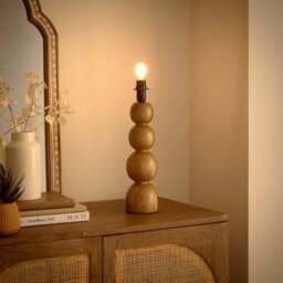 Fern Bobble Wooden Table Lamp Base - thumbnail 2