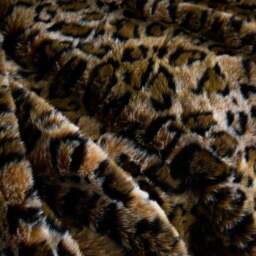Leopard Print Faux Fur Throw Blanket 130cm x 180cm - thumbnail 2