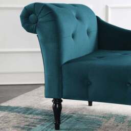 Wisteria Velvet Chaise Lounge - thumbnail 3