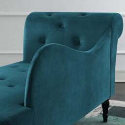 Wisteria Velvet Chaise Lounge - thumbnail 4