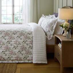 Dorma Hampton Stripe 100% Cotton Sateen Duvet Cover & Pillowcase Set - thumbnail 5