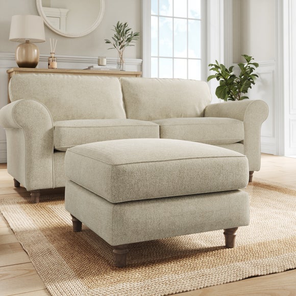 Flori Soft Chenille Footstool - image 1