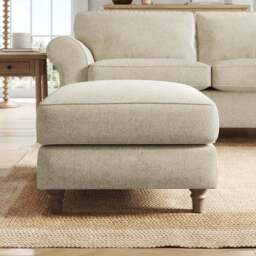 Flori Soft Chenille Footstool - thumbnail 3