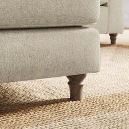Flori Soft Chenille Footstool - thumbnail 4