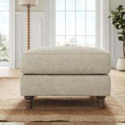 Flori Soft Chenille Footstool - thumbnail 2