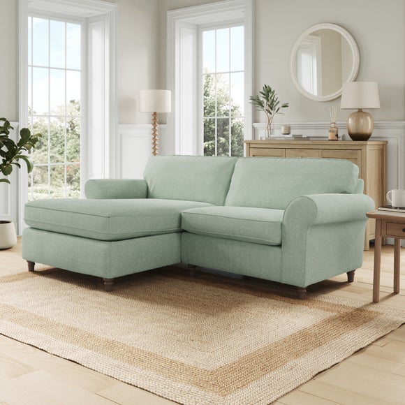 Flori Soft Chenille Corner Chaise Sofa - image 1