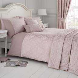 Serene Blossom Blush Duvet Cover and Pillowcase Set - thumbnail 1