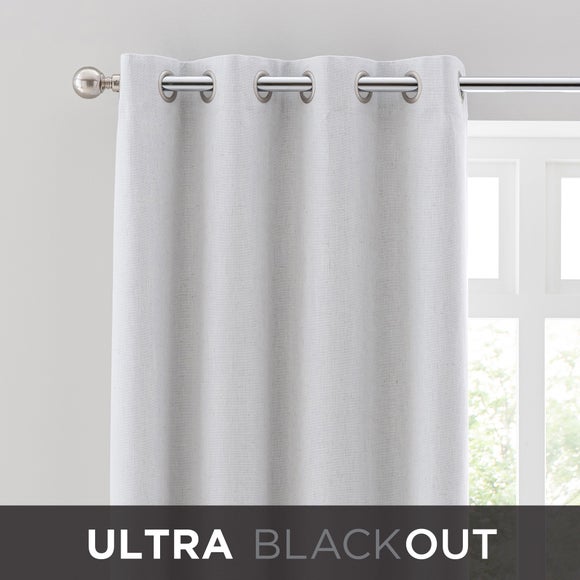 Touch of Linen Ultra Blackout Eyelet Curtains