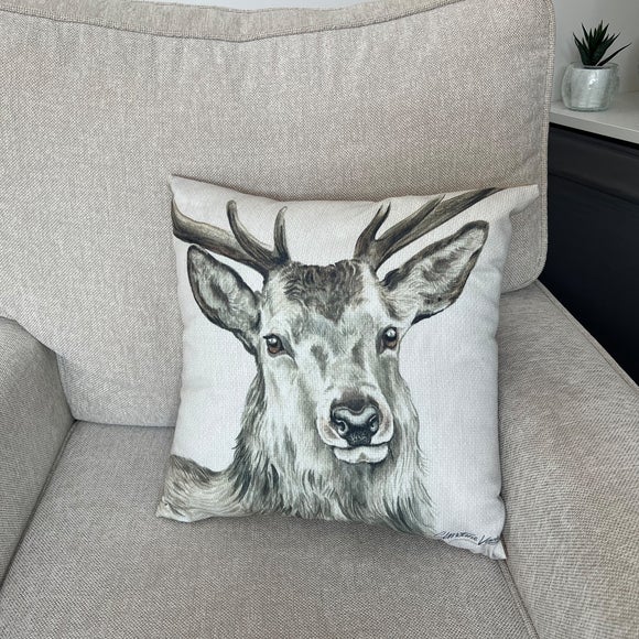 Christine Varley Wild Stag Square Cushion - image 1