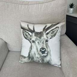 Christine Varley Wild Stag Square Cushion - thumbnail 1