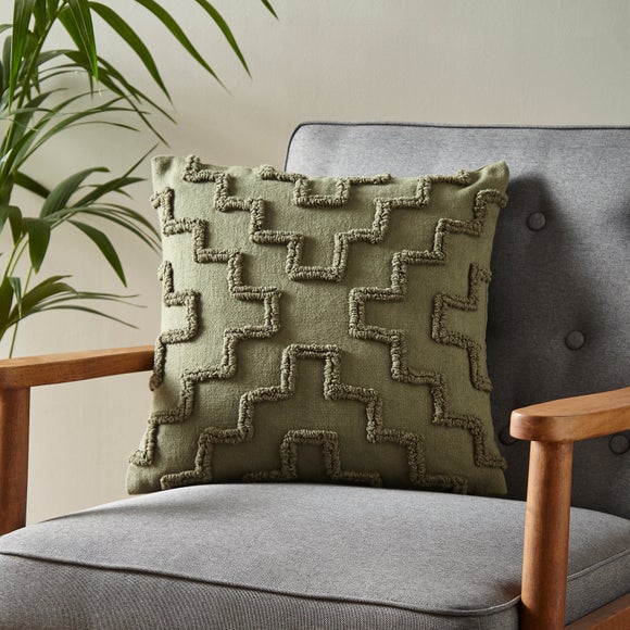 Loop Tufted Geometric Cushion Cover - image 1
