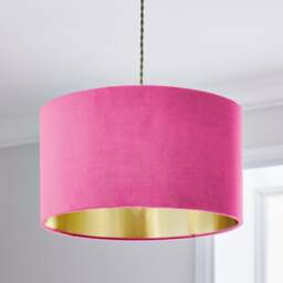 Nesa Velvet Drum Lamp Shade - thumbnail 1