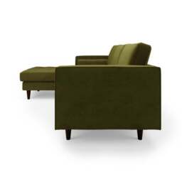 Zoe Velvet Corner Chaise - thumbnail 4