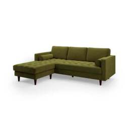 Zoe Velvet Corner Chaise - thumbnail 3
