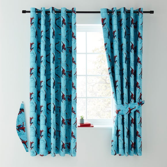 Marvel Spider-Man Comic Blackout Eyelet Curtains - image 1