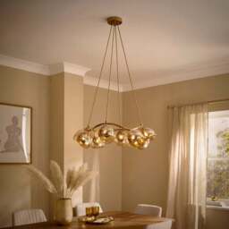 Kira 8 Light Tortoiseshell Ceiling Light - thumbnail 2