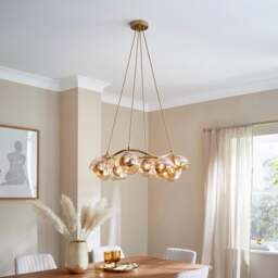 Kira 8 Light Tortoiseshell Ceiling Light - thumbnail 1