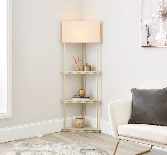 Georgi Shelved Corner Floor Lamp - image 1