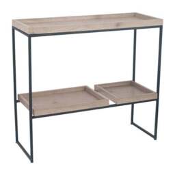 Pacific Gallery Lam Console Table, Light Wood Effect - thumbnail 3
