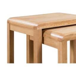 Curve Nest Of Tables, Oak - thumbnail 5