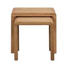 Curve Nest Of Tables, Oak - thumbnail 3