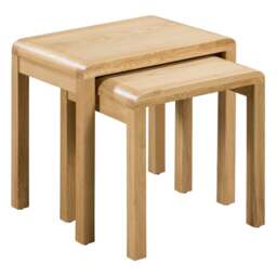 Curve Nest Of Tables, Oak
