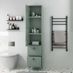 Elsie Tallboy Mirrored Bathroom Storage Unit - thumbnail 2