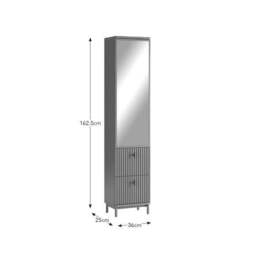 Elsie Tallboy Mirrored Bathroom Storage Unit - thumbnail 6
