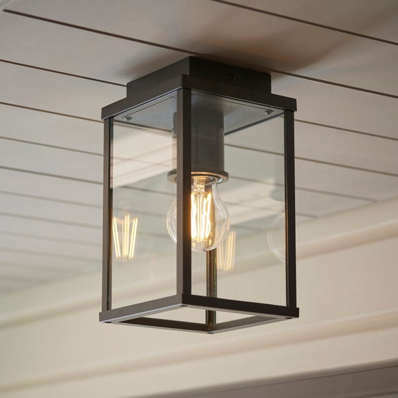 London Industrial Bathroom Flush Ceiling Light - image 1