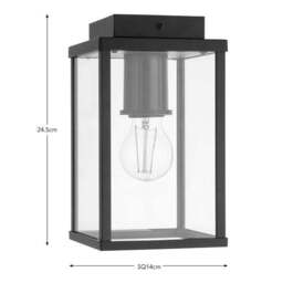 London Industrial Bathroom Flush Ceiling Light - thumbnail 6